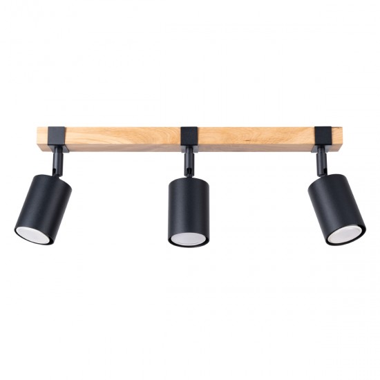 Plafoniera FAGER 3 neagra