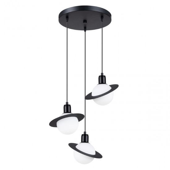 Lampa suspendata HYPERION 3P neagra