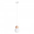 Lampă suspendată PEKKA 1 alb/lemn natural
