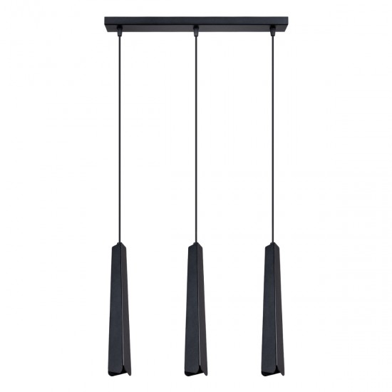 Lampa suspendata PRYSM 3L neagra