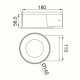 Aplica LED de exterior ELIA OL 8W corp negru iluminare indirecta lumina neutra IP65