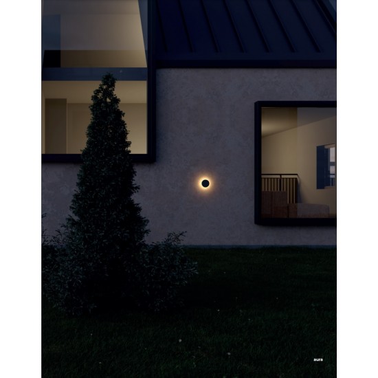 Aplica LED de exterior 5W rotunda aluminiu corp alb iluminare indirecta IP65