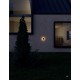 Aplica LED de exterior 5W rotunda aluminiu corp alb iluminare indirecta IP65