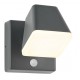 Aplica LED de perete patrata cu senzor 12.5W Zeta SCHRACK antracit lumina calda