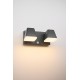 Aplica LED de perete patrata cu senzor 20W dubla Zeta SCHRACK antracit lumina calda