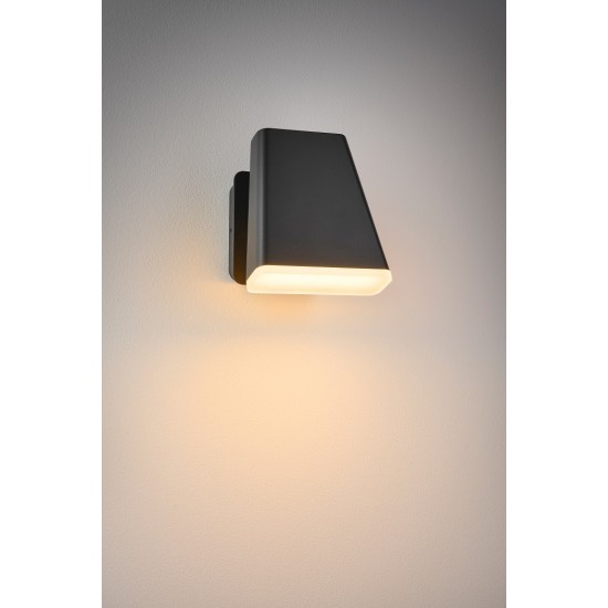 Aplica LED de perete 12.5W Mika SCHRACK antracit lumina calda