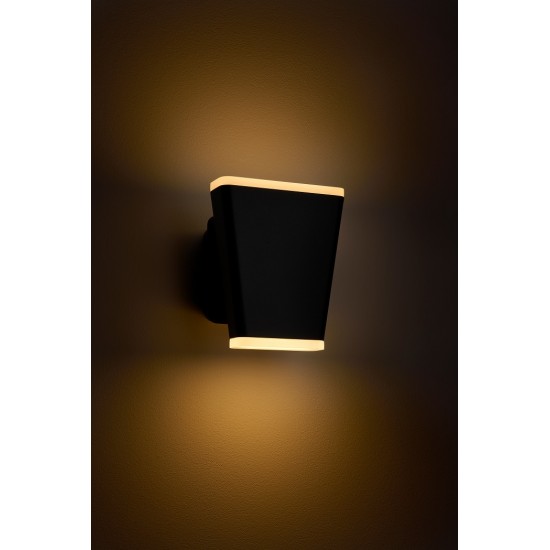 Aplica LED de perete 12.5W Mika SCHRACK iluminare sus/jos antracit lumina calda