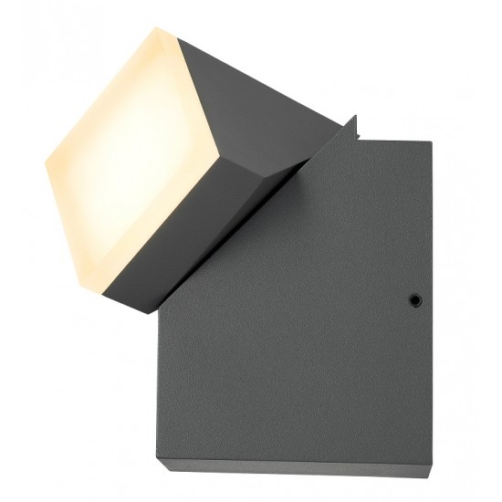 Aplica LED de perete 8W orientabila Evo Square Up SCHRACK antracit lumina calda