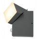 Aplica LED de perete cu senzor 8W orientabila Evo Square Up SCHRACK antracit lumina calda