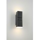 Aplica LED de perete 12.5W orientabila Evo Square SCHRACK iluminare sus/jos antracit lumina calda