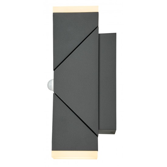 Aplica LED de perete cu senzor 12.5W orientabila Evo Square SCHRACK iluminare sus/jos antracit lumina calda