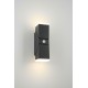 Aplica LED de perete cu senzor 12.5W orientabila Evo Square SCHRACK iluminare sus/jos antracit lumina calda