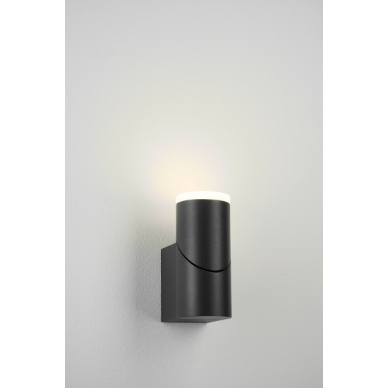 Aplica LED de perete 8W orientabila Evo Round Up SCHRACK antracit lumina calda