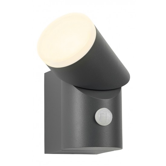 Aplica LED de perete cu senzor 8W orientabila Evo Round Up SCHRACK antracit lumina calda
