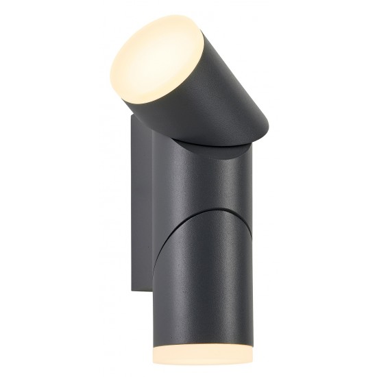 Aplica LED de perete 12.5W orientabila Evo Round SCHRACK iluminare sus/jos antracit lumina calda