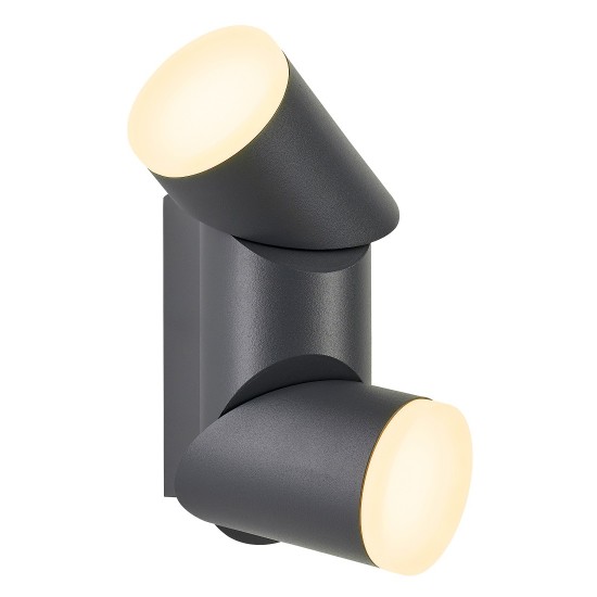 Aplica LED de perete 12.5W orientabila Evo Round SCHRACK iluminare sus/jos antracit lumina calda