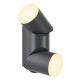 Aplica LED de perete 12.5W orientabila Evo Round SCHRACK iluminare sus/jos antracit lumina calda