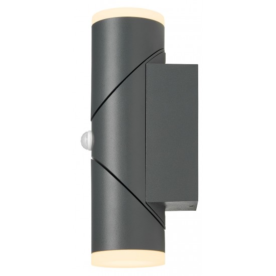 Aplica LED de perete cu senzor 12.5W orientabila Evo Round SCHRACK iluminare sus/jos antracit lumina calda