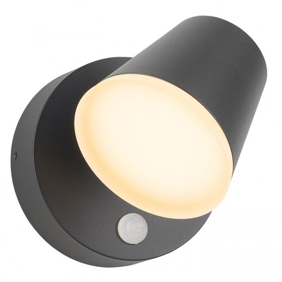 Aplica LED de perete cu senzor 12.5W Zeta SCHRACK antracit lumina calda