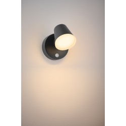 Aplica LED de perete cu senzor 12.5W Zeta SCHRACK antracit lumina calda