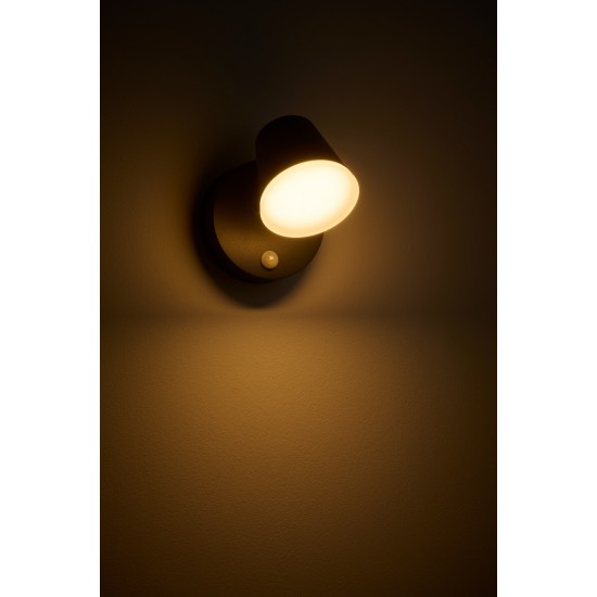 Aplica LED de perete cu senzor 12.5W Zeta SCHRACK antracit lumina calda