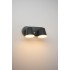 Aplica LED de perete cu senzor 20W dubla Zeta SCHRACK antracit lumina calda