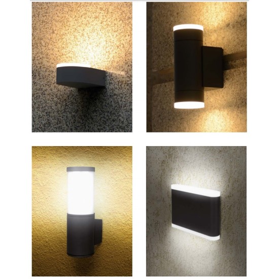 Lampa de perete GU10 Vida iluminare sus/jos antracit IP54
