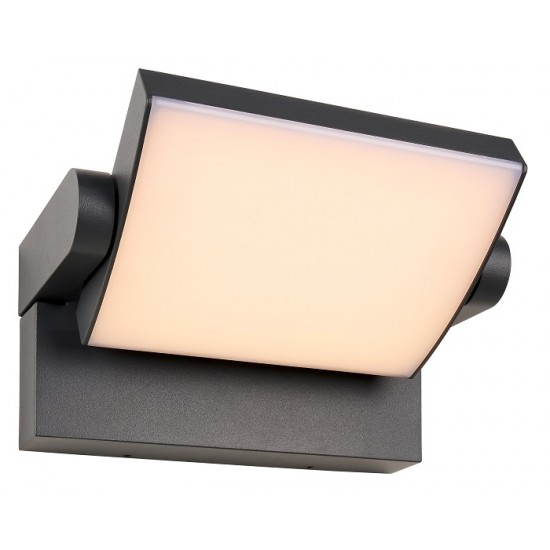 Aplica LED de perete 12.5W orientabila ILAS SCHRACK antracit lumina calda IP54