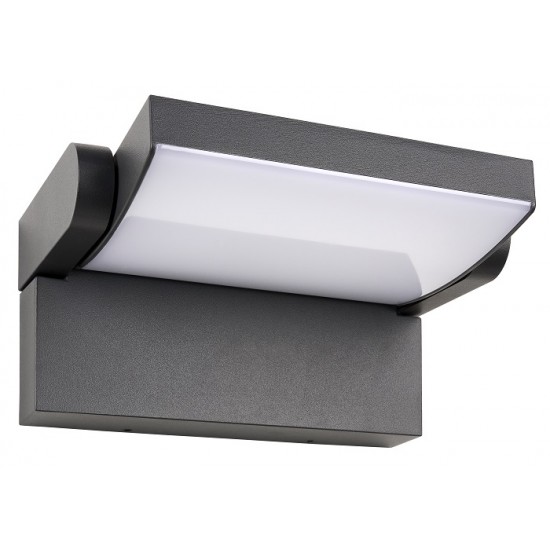 Aplica LED de perete 12.5W orientabila ILAS SCHRACK antracit lumina calda IP54