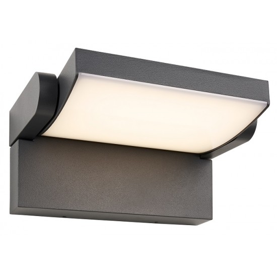 Aplica LED de perete 12.5W orientabila ILAS SCHRACK antracit lumina calda IP54