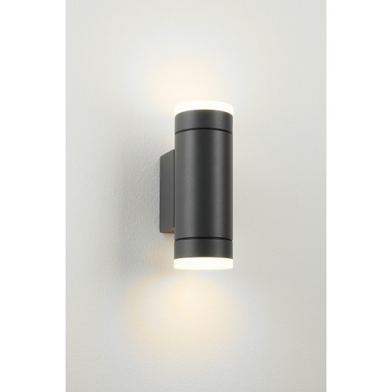 Aplica LED de perete 11.5W Vida SCHRACK iluminare sus/jos antracit lumina calda IP54