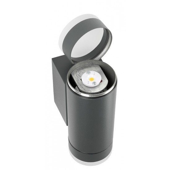 Aplica LED de perete 11.5W Vida SCHRACK iluminare sus/jos antracit lumina calda IP54