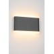 Aplica LED de perete 13W NAOS Medium SCHRACK iluminare sus/jos antracit lumina calda IP54