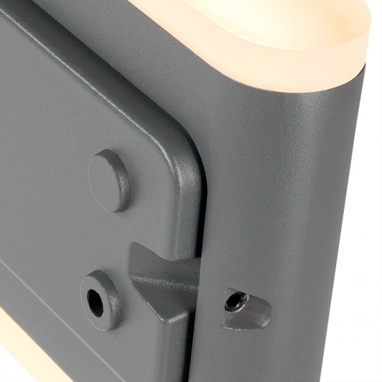 Aplica LED de perete 20W NAOS Large SCHRACK iluminare sus/jos antracit lumina calda IP54