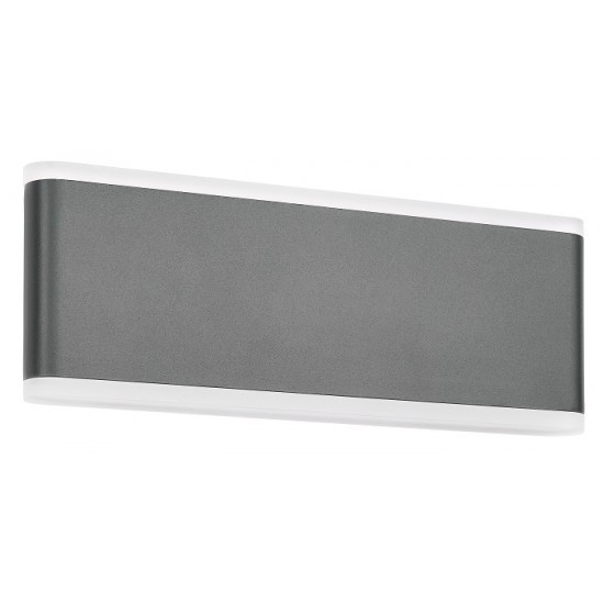 Aplica LED de perete 20W NAOS Large SCHRACK iluminare sus/jos antracit lumina calda IP54