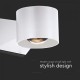 Aplica LED de exterior 5W 90mm corp alb iluminare sus jos IP65