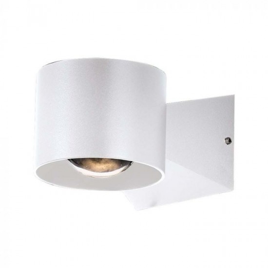 Aplica LED de exterior 5W 90mm corp alb iluminare sus jos IP65