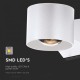 Aplica LED de exterior 5W 90mm corp alb iluminare sus jos IP65