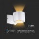 Aplica LED de exterior 5W 90mm corp alb iluminare sus jos IP65