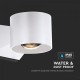 Aplica LED de exterior 5W 90mm corp alb iluminare sus jos IP65