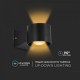 Aplica LED de exterior 5W 95mm corp negru iluminare sus jos IP65
