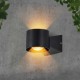 Aplica LED de exterior 5W 95mm corp negru iluminare sus jos IP65