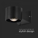 Aplica LED de exterior 5W 95mm corp negru iluminare sus jos IP65