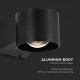 Aplica LED de exterior 5W 95mm corp negru iluminare sus jos IP65