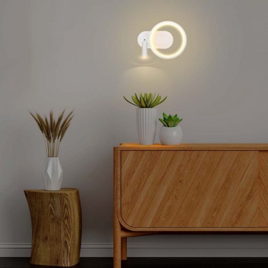 Aplica LED de perete orientabila 14W corp aluminiu alb 250mm IP20