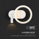Aplica LED de perete orientabila 14W corp aluminiu alb 250mm IP20