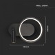 Aplica LED de perete orientabila 14W corp aluminiu negru 250mm IP20