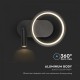 Aplica LED de perete orientabila 14W corp aluminiu negru 250mm IP20