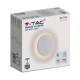 Aplica LED de exterior 5W rotunda aluminiu corp alb iluminare indirecta IP65