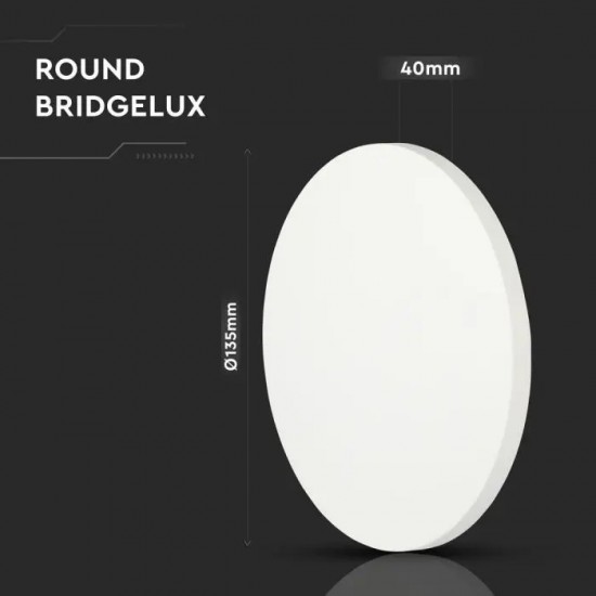 Aplica LED de exterior 5W rotunda aluminiu corp alb iluminare indirecta IP65